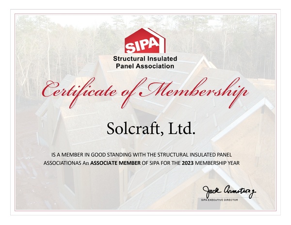 We are a member of the Structural Insulated Panel Association