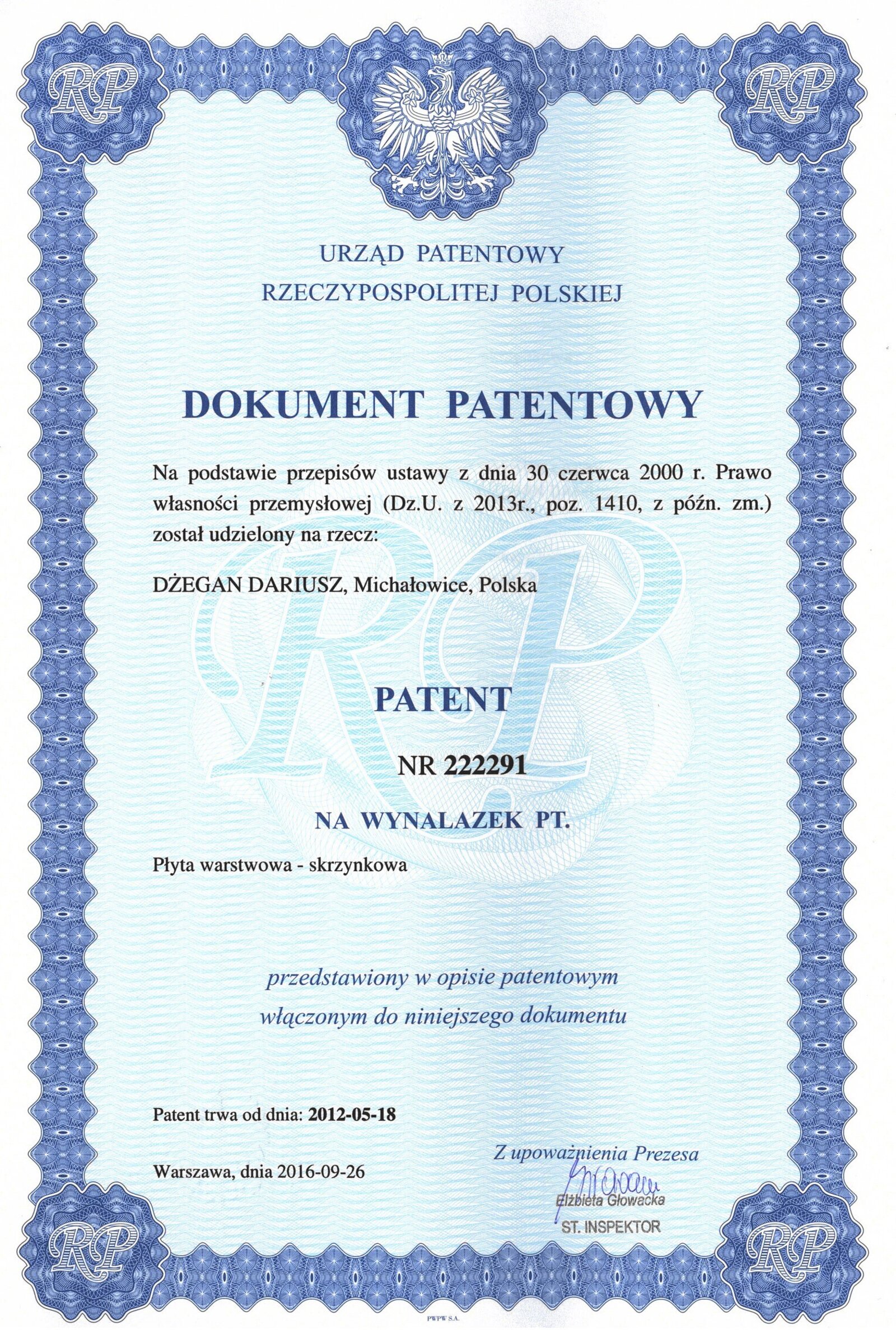 H-Block - Patent